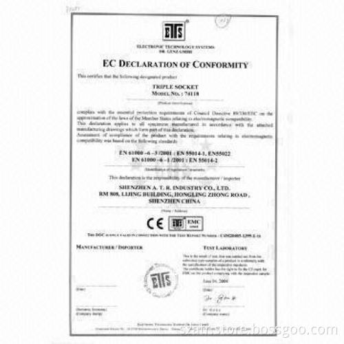 10A Triple Car Socket with 3m Wire Length, CE Certificate